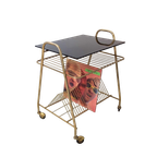 Bijzet/ Trolley/ Platen Opbergmeubel/ Platenrek – Jaren 60 -(mf27) thumbnail 2