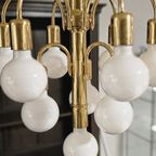 Vintage Hanglamp Met Glazen Bollen Regency/ Sputnik thumbnail 4