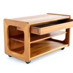 Audio Meubel Trolley 'traeden' Vintage Deens Massief Teak thumbnail 13