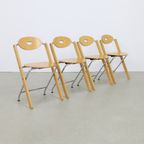 4X Postmoderne Klapstoel, Ruud-Jan Kokke Kembo, 1980S thumbnail 12