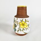 Fratelli Fanciullacci - Sgraffito Vaas - Terracotta - Bloemen - Italie - 1960'S thumbnail 2