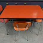Prachtige Set Van 4 Vintage Retro Formica Stoelen thumbnail 3