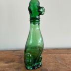 Vintage Empoli Glazen Hond Karaf Met Stop, Italië, Jaren thumbnail 9