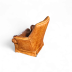 Sheep Leather Club Chair 1970s With Magazine Holder thumbnail 17