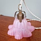 Hanglamp Van Roze Gesatineerd Glas, 1920-30S thumbnail 8
