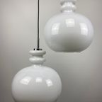 Large White Glass Pendant Light Xl By Peill And Putzler thumbnail 10