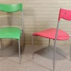 Set Van 2 Vintage Design Italiaans Stoelen Eetkamerstoelen thumbnail 5