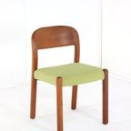 Set 4 Deense Massief Teak Vintage Eetkamerstoelen 'Harte Skov' Vintage New Upholstery thumbnail 10