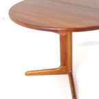 Ronde 2x Verlengbare Massief Teak Deens Eettafel Tafel Vintage thumbnail 16