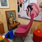 Roze Fauteuil Retro Draaistoel Roze Draaifauteuil thumbnail 7