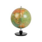 Vintage Wereldbol Eiken Basis Staatkundige Globe Hermann Haack Jaren 70 thumbnail 10