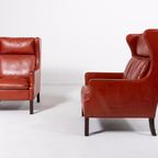 1970’s Pair Of Vintage Danish Design ‘wing’ Armchairs By Mogens Hansen thumbnail 3