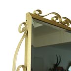 Hollywood Regency Spiegel Goudkleurig Metaal Facet Mid-Century 74Cm thumbnail 3