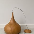 Metalen Hanglamp Met Teak Houten Uitstraling thumbnail 8