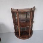 Art Deco Hal Kastje Noten Hout Spiegel. thumbnail 14