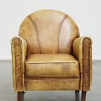 Unieke En Charmante Kinder Fauteuil/ Armchair Gemaakt Van Rundleer In Art Deco Stijl In Een Licht thumbnail 3