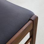 4x Vintage Eetkamerstoel Teak, 1960s Nieuw Bekleed thumbnail 4