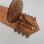 Amsterdamse School Wandkandelaar Arts And Crafts Gehamerd thumbnail 5