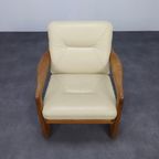 Lounge Chair With Ottoman In Leather By Poul Jeppesen For Holstebro Denmark, 1970S thumbnail 5