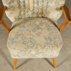 Vintage Cocktailfauteuil – Velours – Houten Armleuningen – Jaren 60 thumbnail 2
