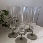 5 Delige Set Vintage Kristallen Champagne Glazen thumbnail 4