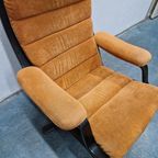 G Möbel Vintage Oranje Bruine Vintage Draaifauteuil Fauteuil thumbnail 3