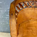 Paar Leren Mexicaanse Fauteuil / Stoelen thumbnail 2