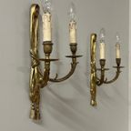 2X Wandlicht Regency Stijl Verguld Brons thumbnail 4