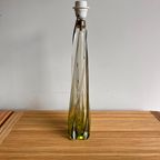 Val St Lambert Groene Kristal Glas Lamp Vintage thumbnail 8