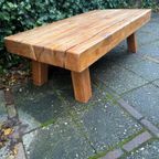 Brutalistische Wabi-Sabi Massief Eiken Salontafel thumbnail 6