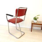 Vintage Stoel Industrieel Gispen Stijl Eetkamerstoel Chroom thumbnail 3