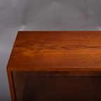 Deens Design Lage Teak Vitrinekast Met Originele Glazen Deuren, 1960S thumbnail 9