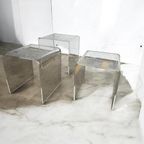 Vintage Plexiglazen Nesting Tables / Bijzettafeltjes thumbnail 6