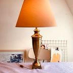 Prachtige Grote Koperen Hollywood Regency Lamp thumbnail 2