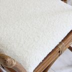 Vintage Rotan Fauteuils Met Bouclé Kussens Jaren 70 thumbnail 2
