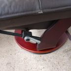 Verstelbare Leren Relaxfauteuil Met Voetenbank thumbnail 7