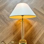 Glasstube & Brass Hollywood Regency Lamp thumbnail 18