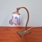 Art Deco Bureaulamp, Gesigneerd Le Verre Français thumbnail 2