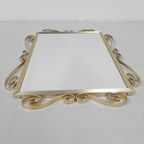 Vintage Geslepen Spiegel In Aluminium Frame thumbnail 9