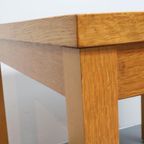 Vintage Deense Salontafel Eiken Keramiek thumbnail 8