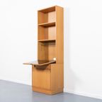 1970’s Vintage Swedish Two Piece Oak Bar Cabinet / Boekenkast thumbnail 3