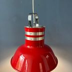 Rode Vintage Ateljé Lyktan Space Age 'Bucket' Hanglamp thumbnail 3