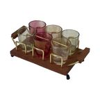 Ca. 1950’S - Germany - Mcm Bar Set - Six Low Glasses, thumbnail 7