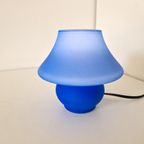 Blauw Glazen Mushroom Lampje Vintage Lamp thumbnail 8