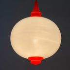 Space Age Hanglamp Met Melk Glas Bol thumbnail 8