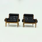 Pair Of Scandinavian Lounge Chairs By Eric Merthen For Ire Möbler 1960s thumbnail 5