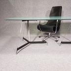 Italian Tripod Table / Mat Glass Table Top / Gabriel Teixidós thumbnail 5