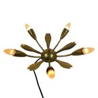 Vintage 50’S Mcm Ceiling Light - In The Style Of Stilnovo - Spider Lamp - Restored / Polished - 5 thumbnail 4