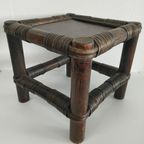 Uniek Rotan Bamboe "petit" Planten-bijzettafeltje Donkerbruin thumbnail 3