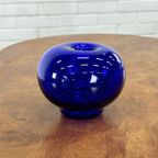 Kobalt Blauw Glazen Design Object / Vaas 13X16 thumbnail 5